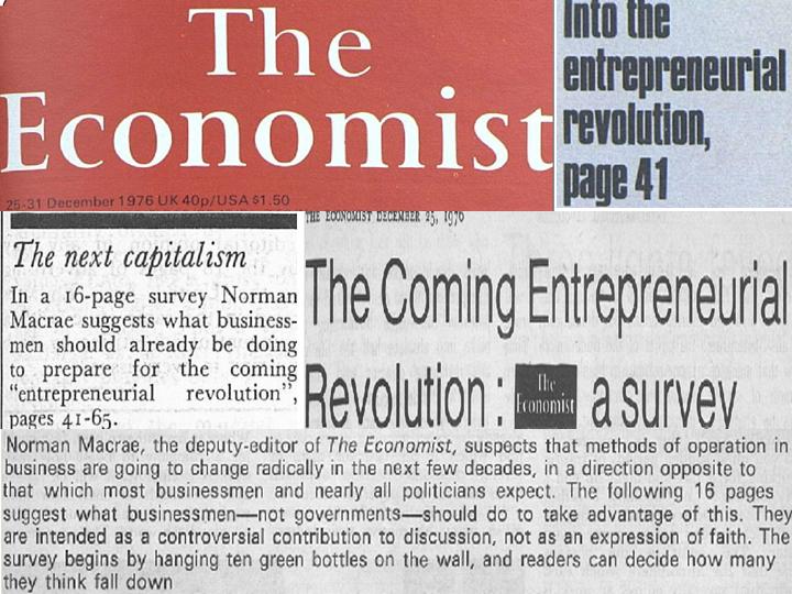 Coming Entrepreneurial Revolution